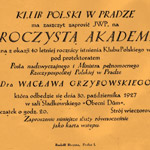 Zaproszenie na 40 lecie KP (1927 r.)